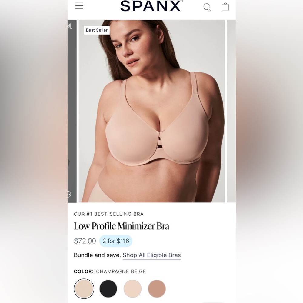Brand New in Bag- Spanx Low Profile Minimizer Bra
